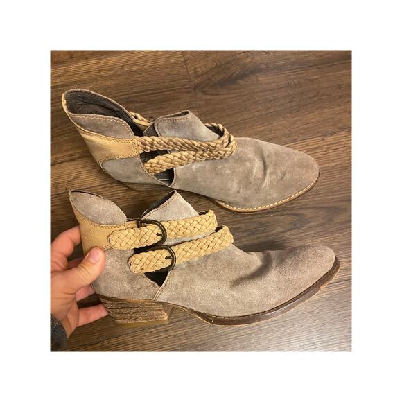 Anthropologie Rebels tan calista woven shoes sz: 8.5 - Picture 2 of 8